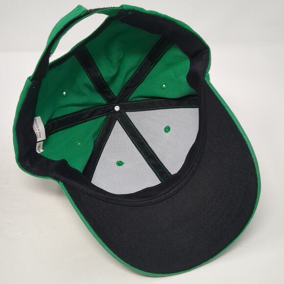 The YMCA Strapback Baseball Cap Green One Size Adjustable Vented Holes 6 Panel - Picture 7 of 9